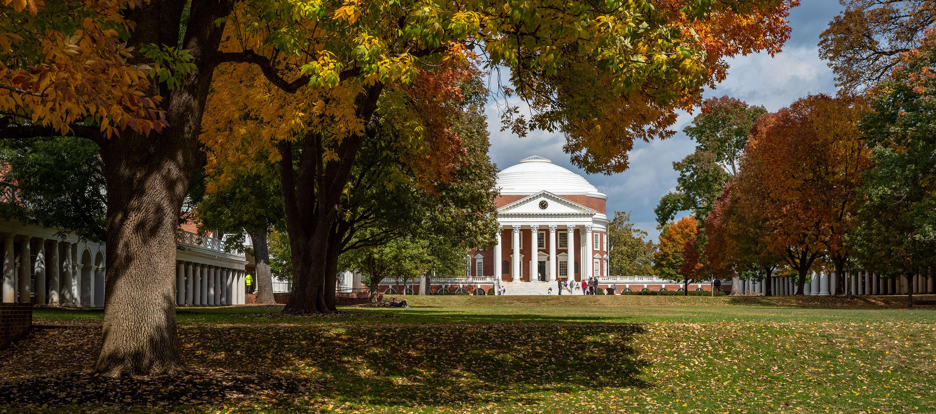 Fall view of the rotunda from the lawn