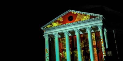 Rotunda with projection mapping
